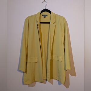 Plus size yellow blazer
